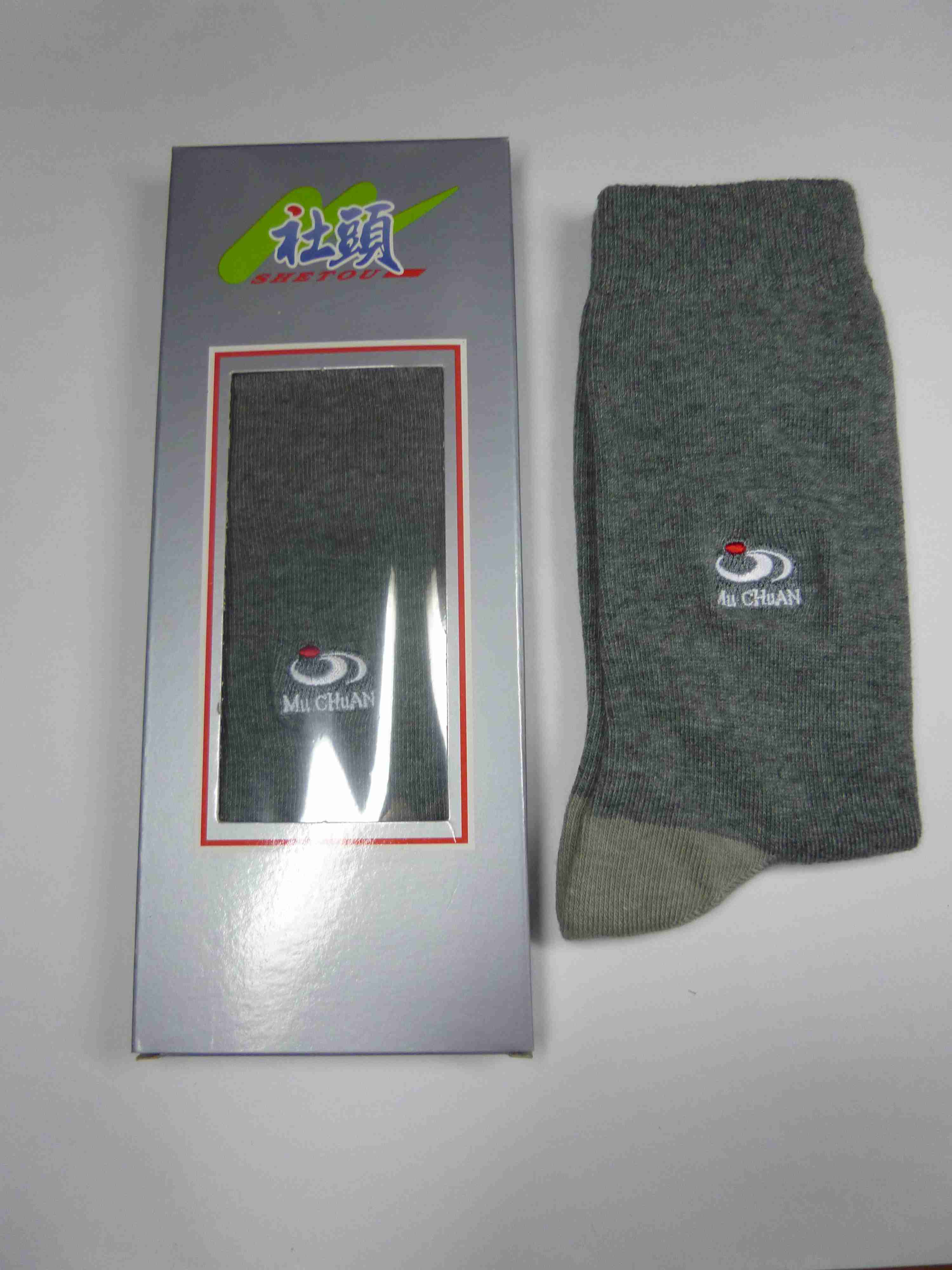 竹碳纖維男襪-灰