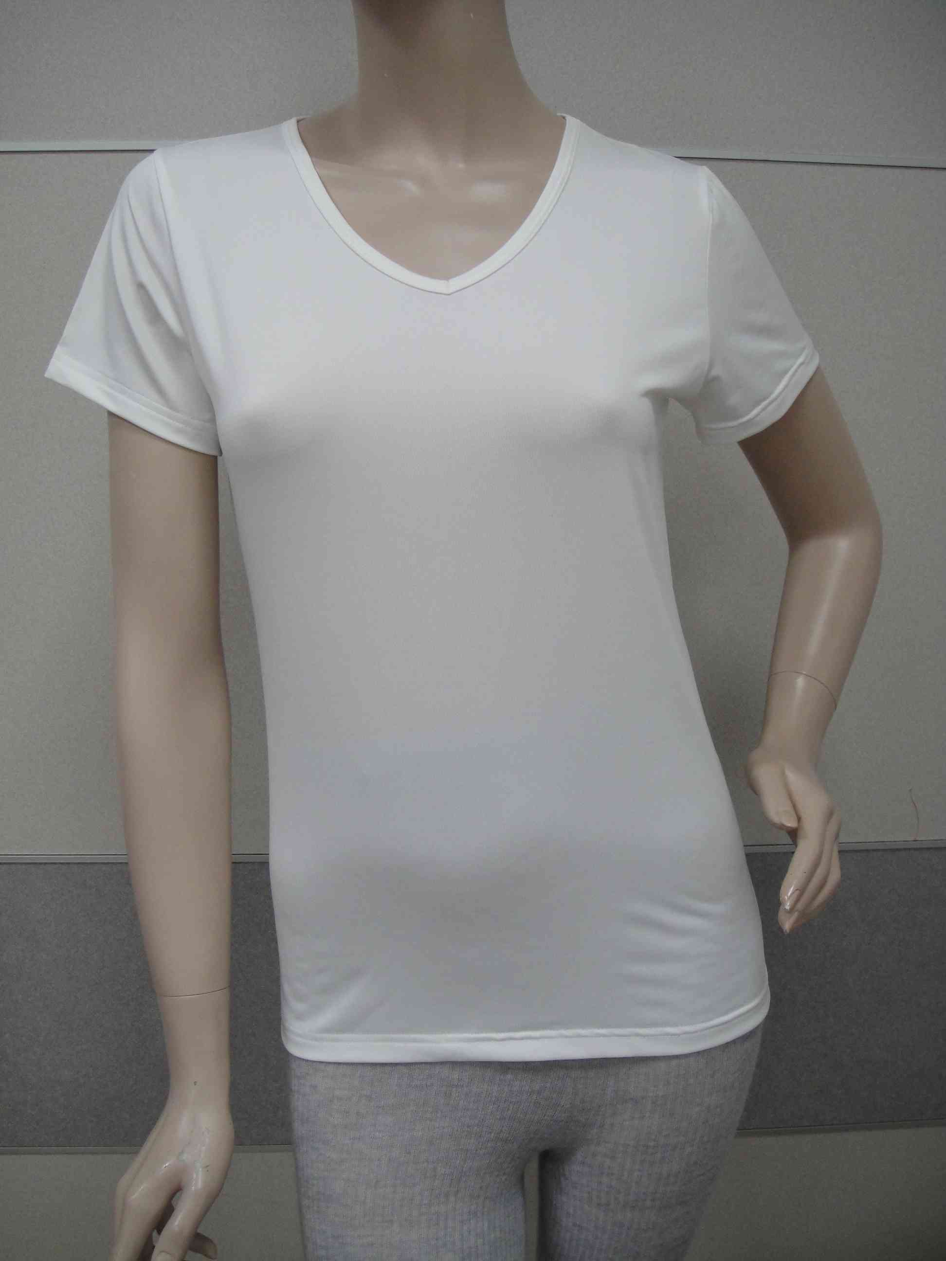 女生抗UV速乾V領短袖衫