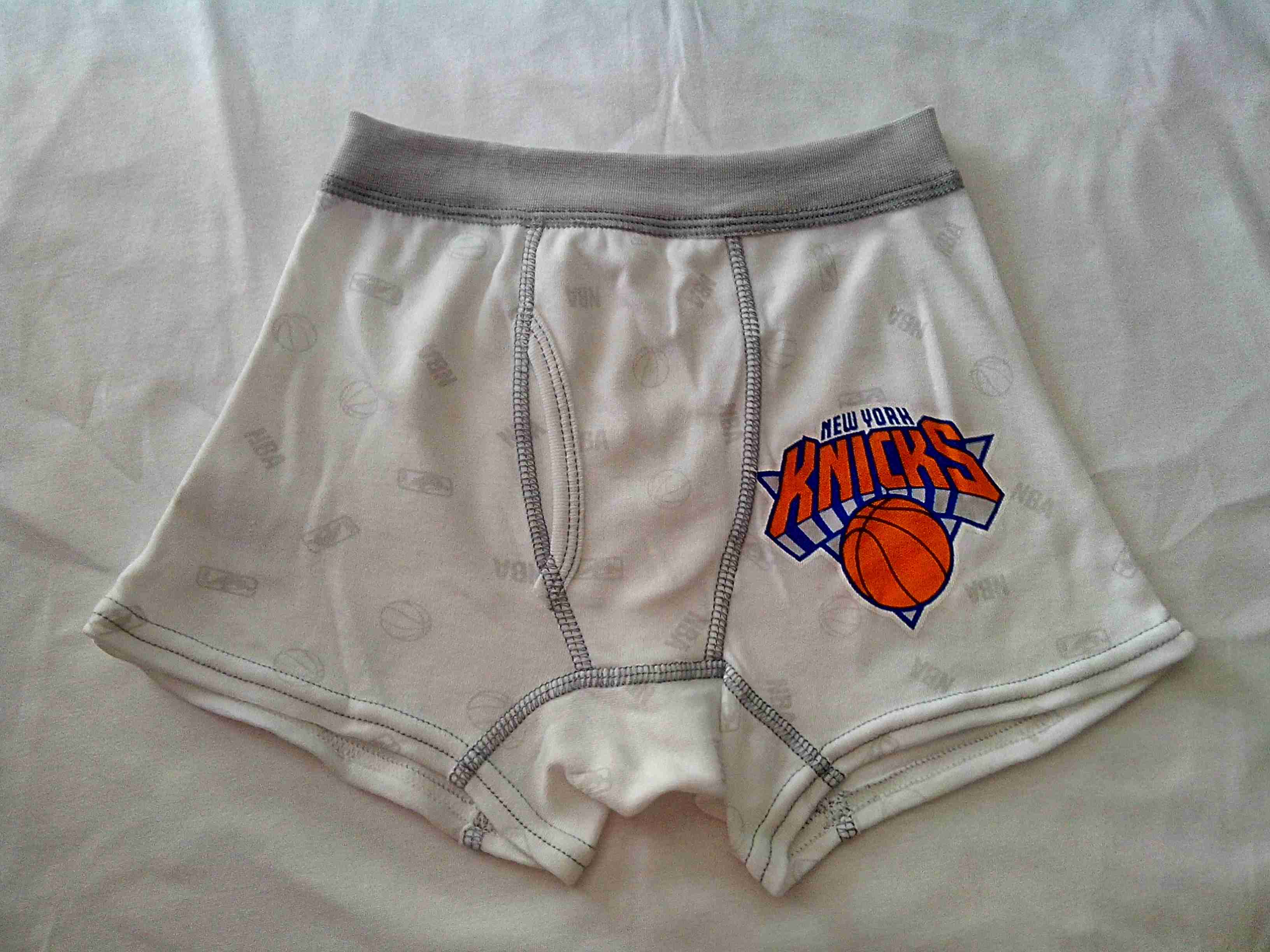 9202 NBA男童四角褲--白灰尼克