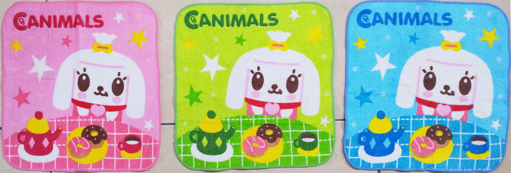 Canimals童巾(方巾)(CANIMALS罐頭寶貝)
