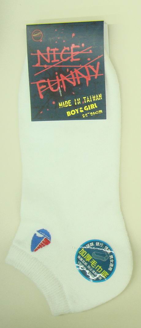 刺繡毛巾底船型襪 