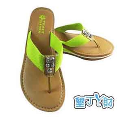 休閒系列人字拖-螢黃色
