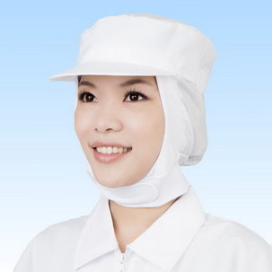 耳掛式頸寬條全布帽