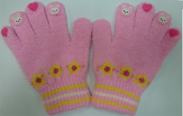 女士點點雪花止滑半指手套
