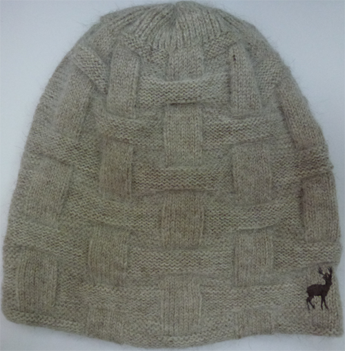 麋鹿刺繡兔毛休閒帽