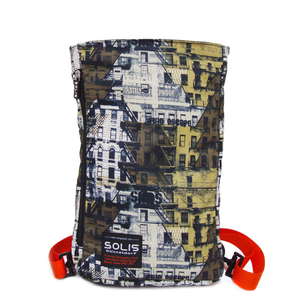SOLIS 普普城市 Pop City 方型平板後背包-時尚杏