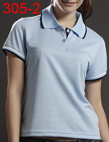 女(天藍)素面 吸溼排汗POLO衫
