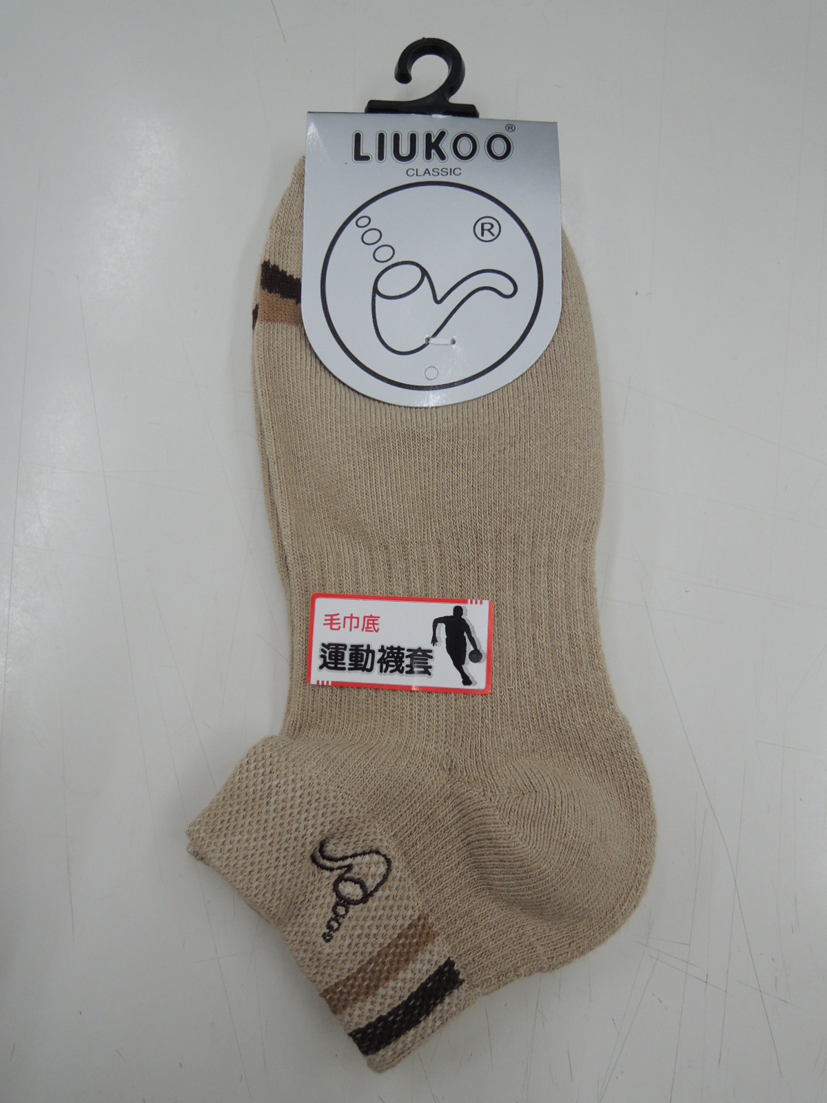 LIUKOO 1/4刺繡運動襪