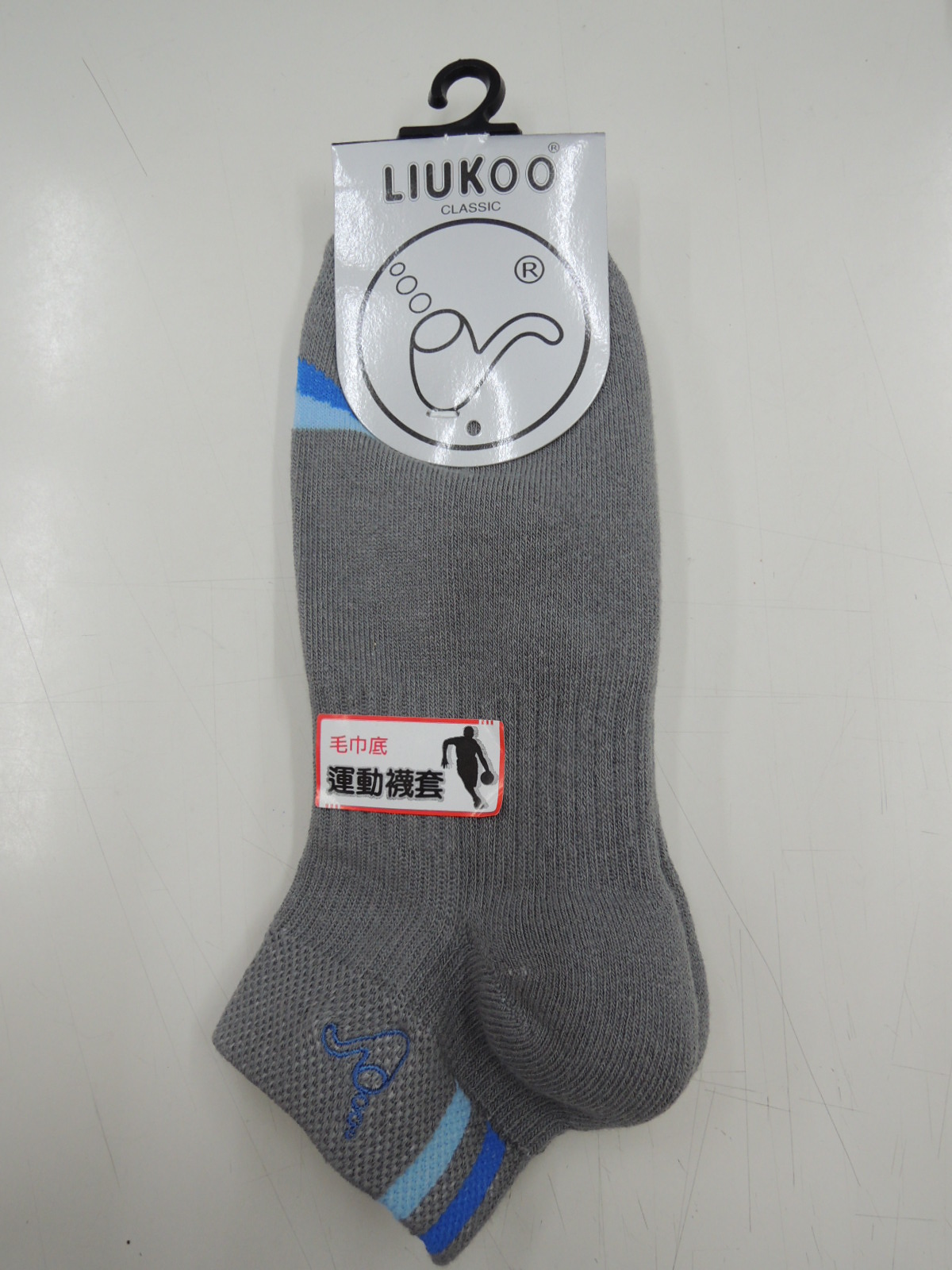 LIUKOO 1/4刺繡運動襪