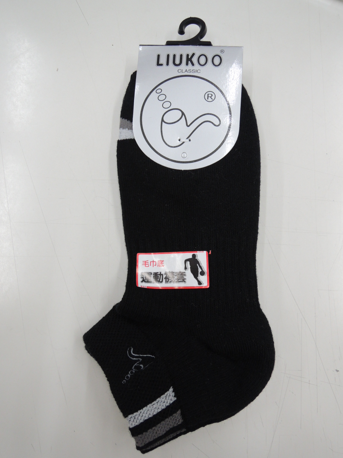 LIUKOO 1/4刺繡運動襪