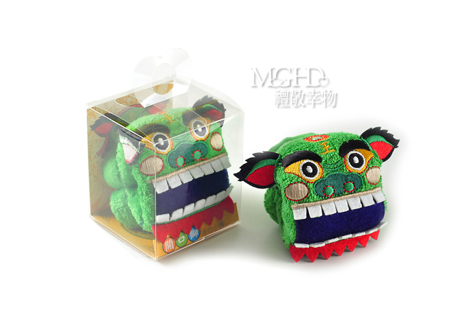 開口獅毛巾小偶
