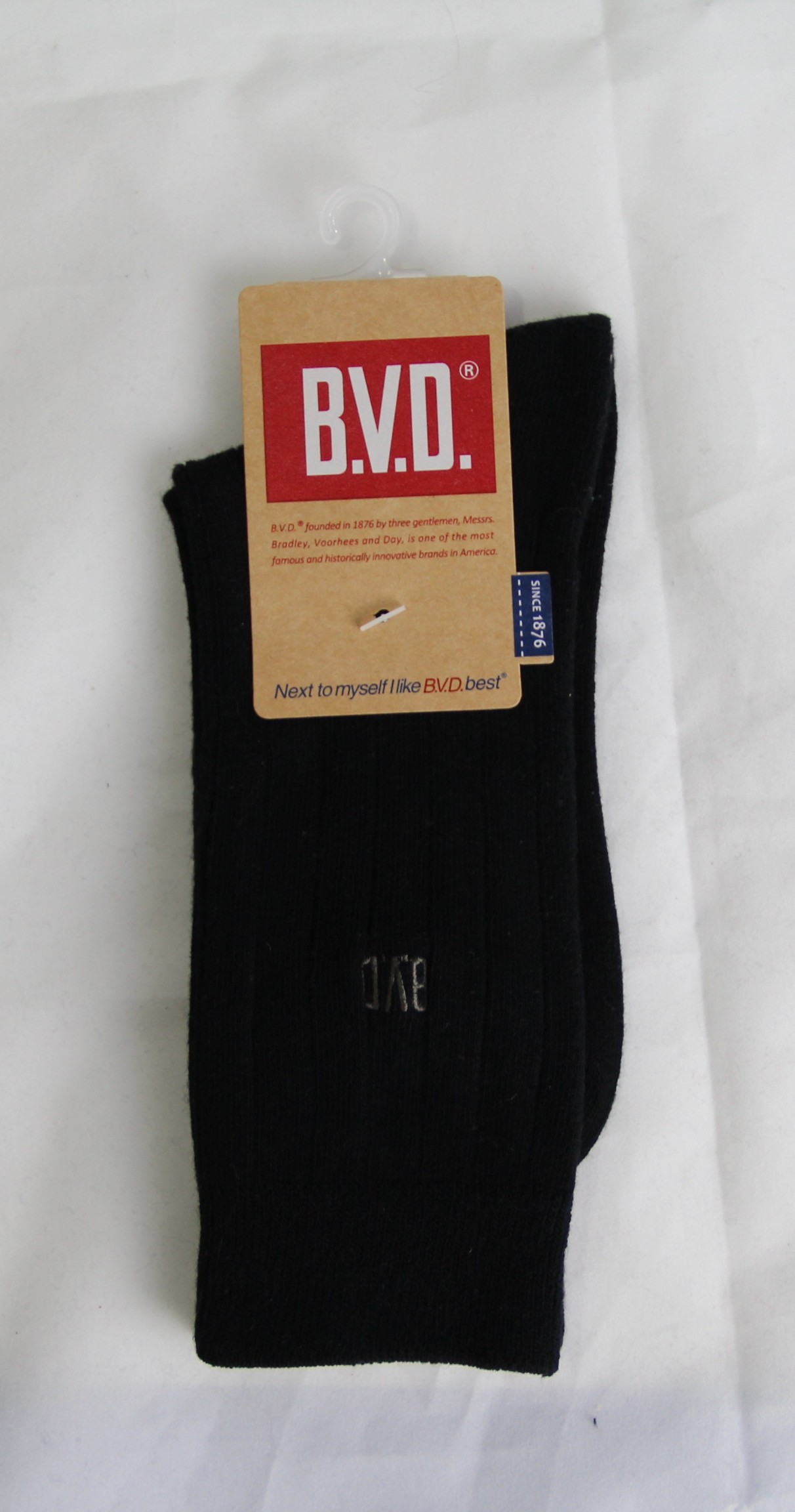 BVD素面直條男休閒襪