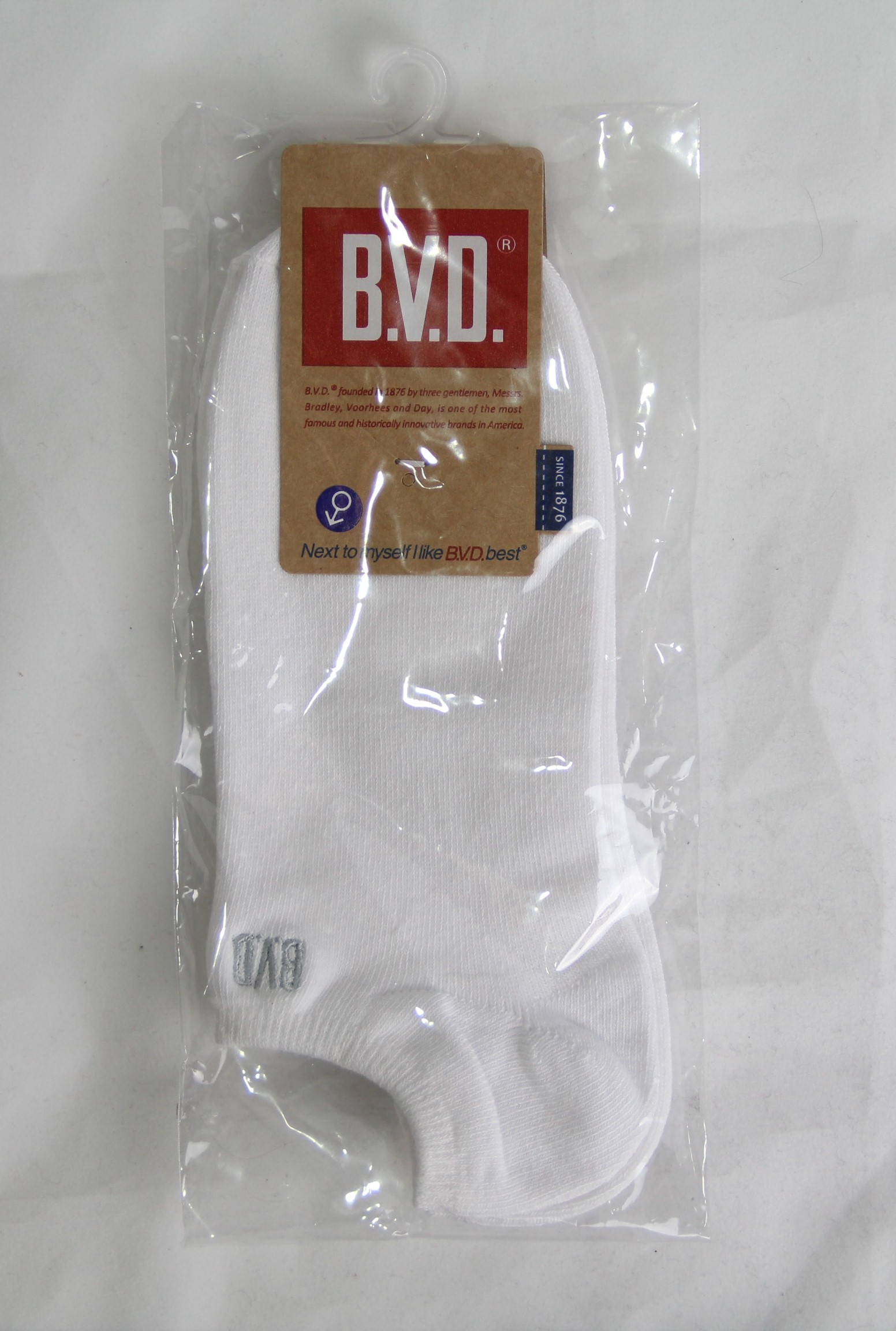 BVD W跟超低襪口男隱形襪