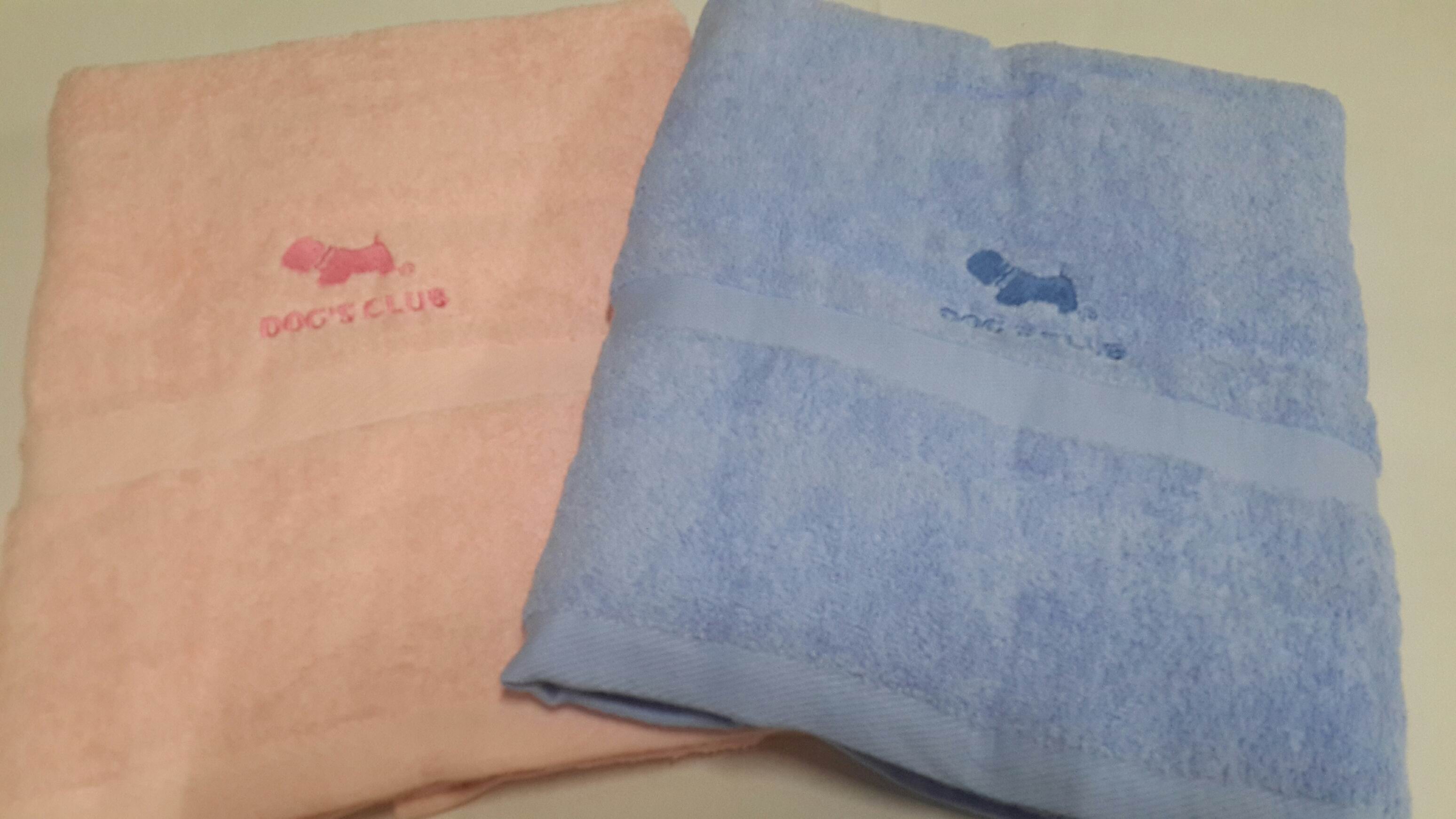 刺繡狗家族浴巾