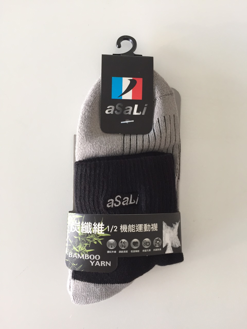炭纖維1/2機能運動襪 