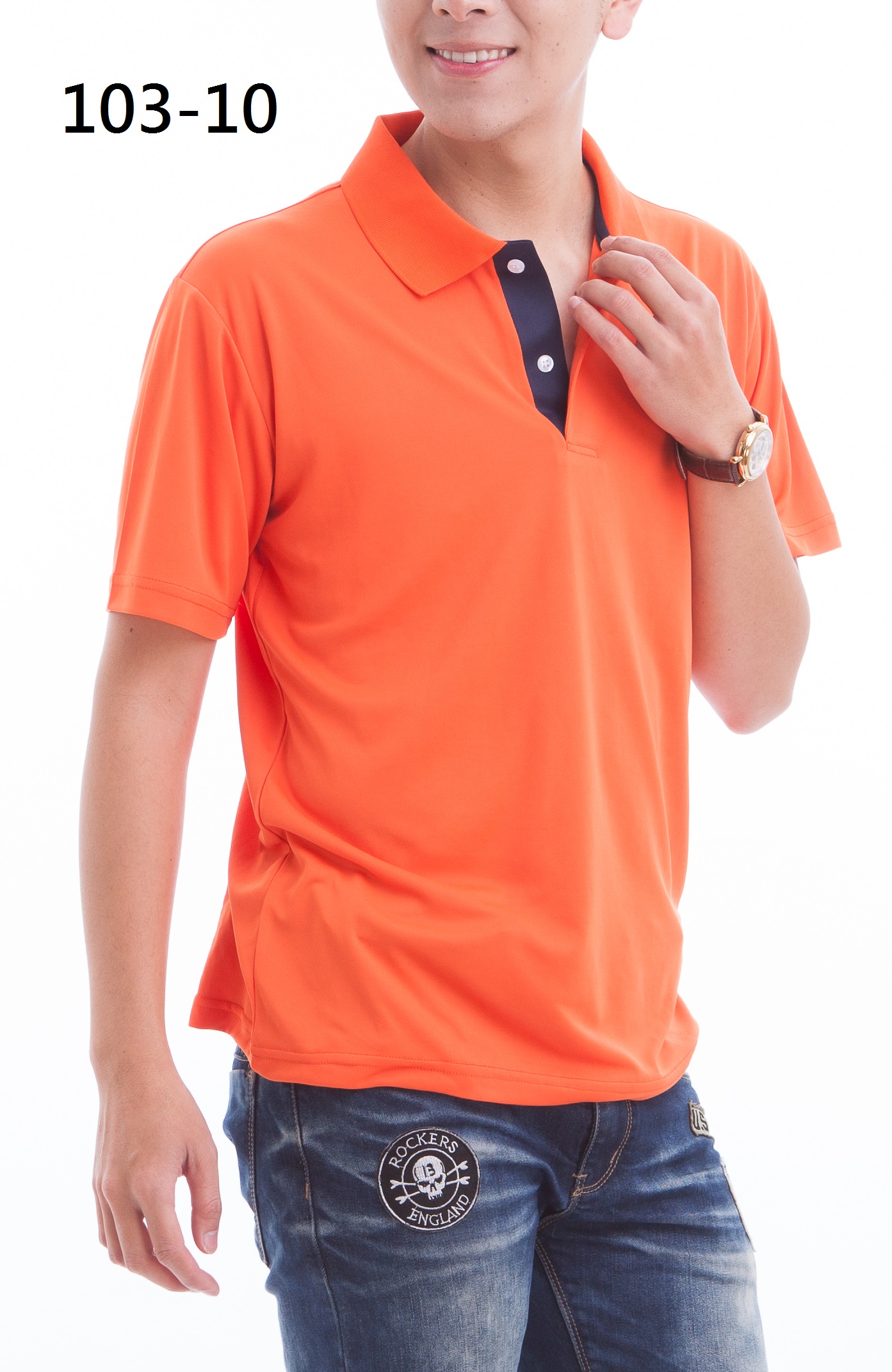 男(桔)-特超細運動polo衫