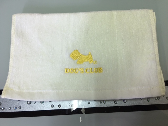 超柔絨刺繡狗童巾