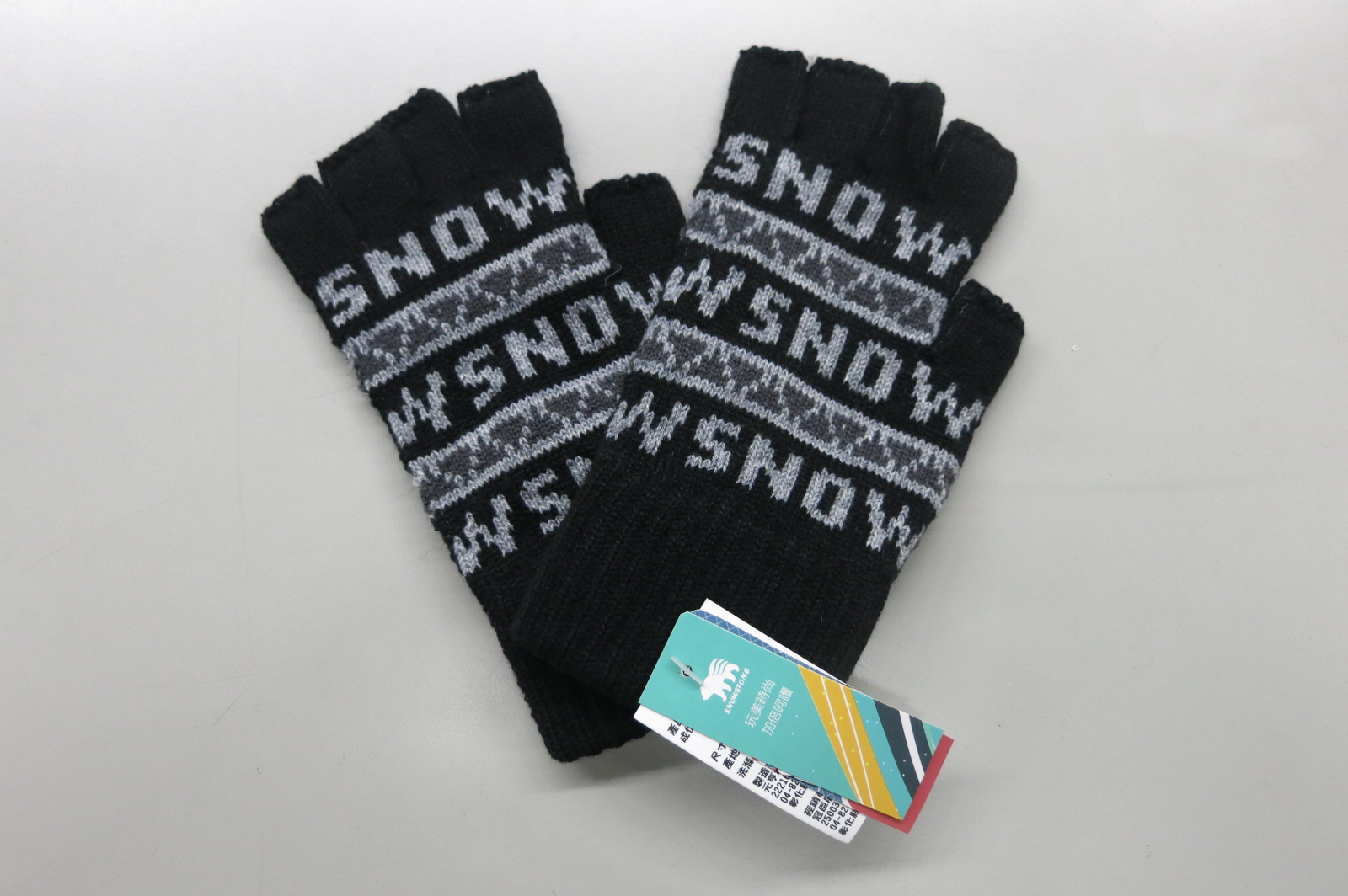 男士SNOW半指手套