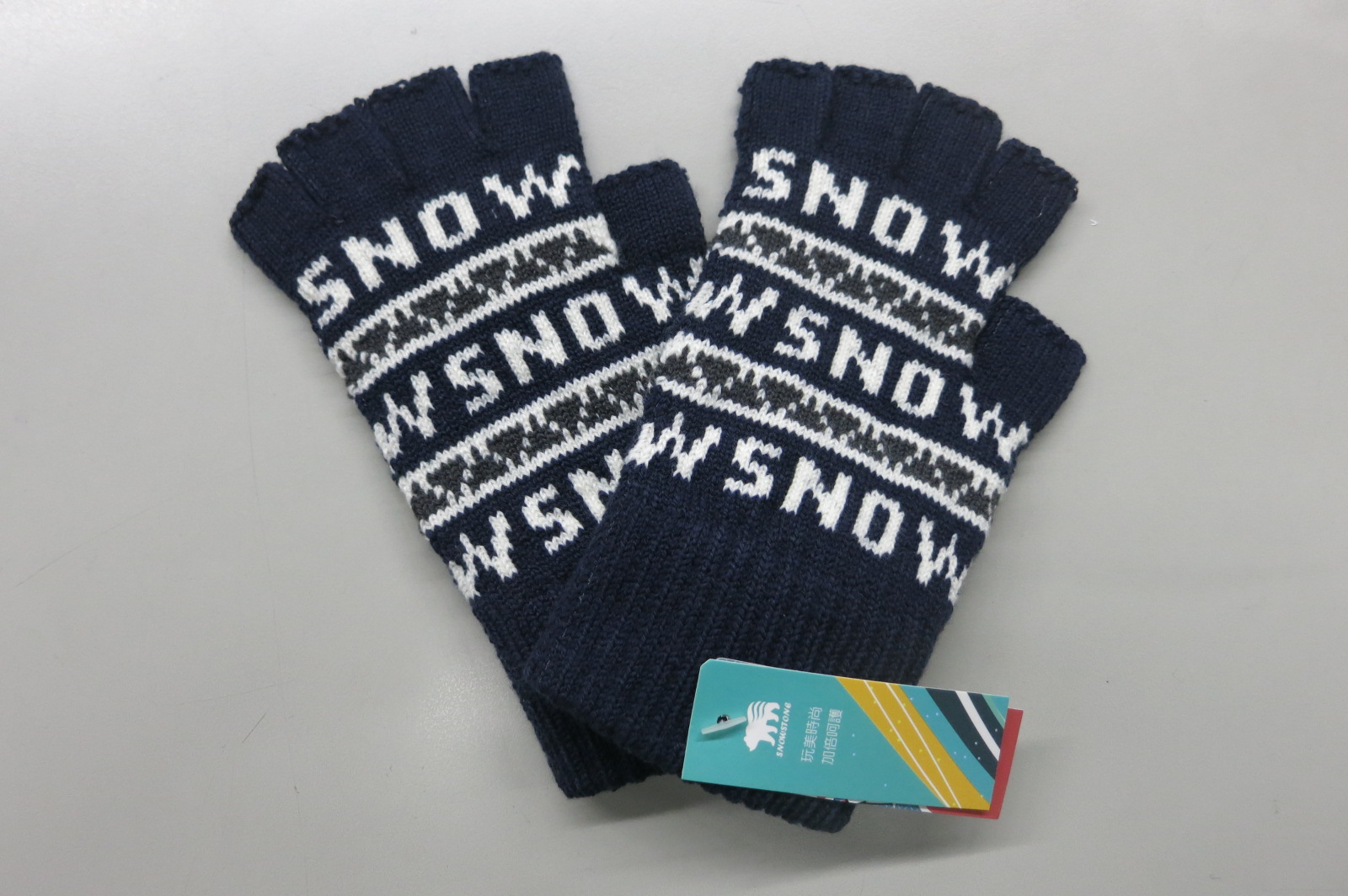 男士SNOW半指手套