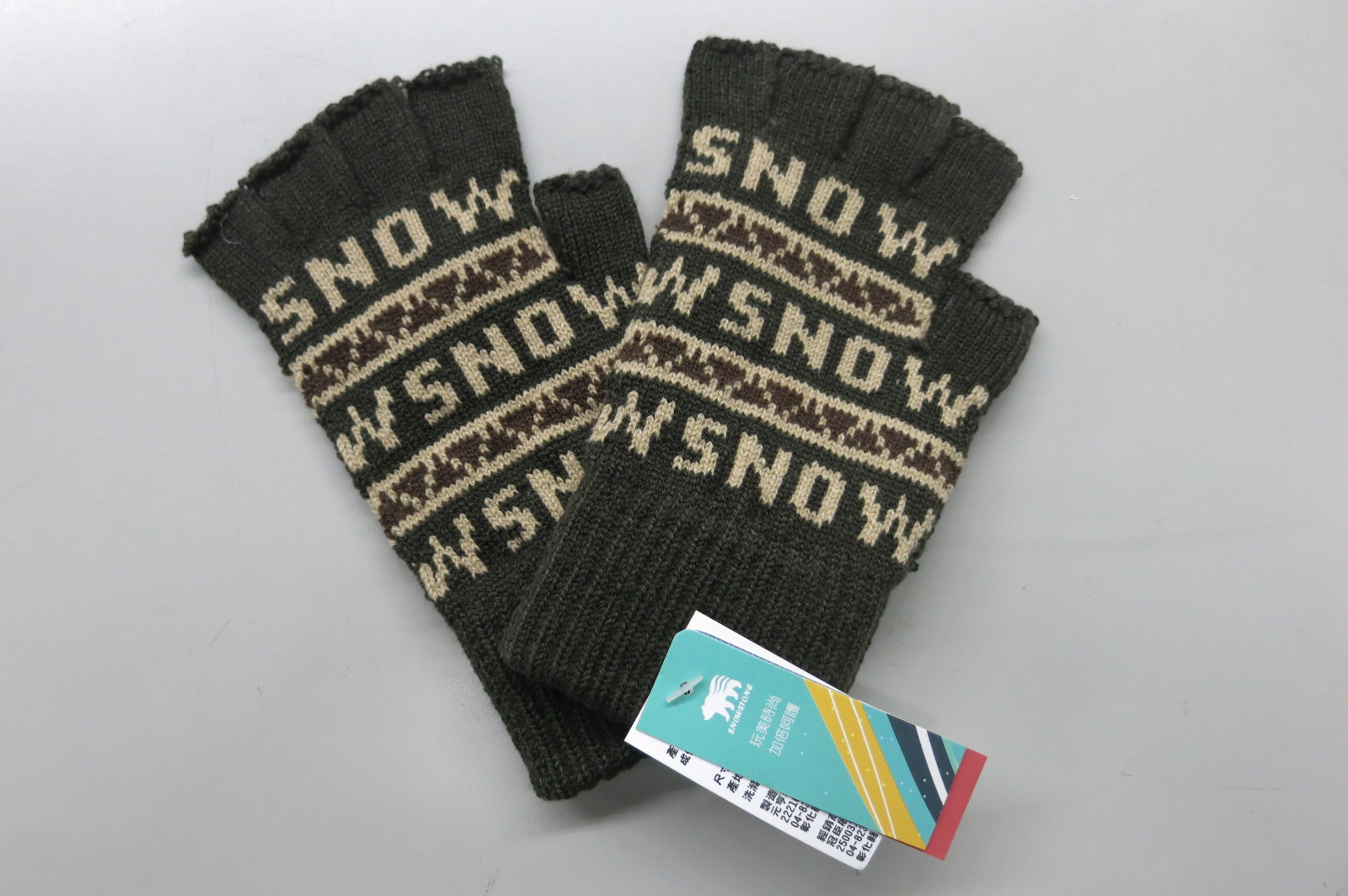 男士SNOW半指手套