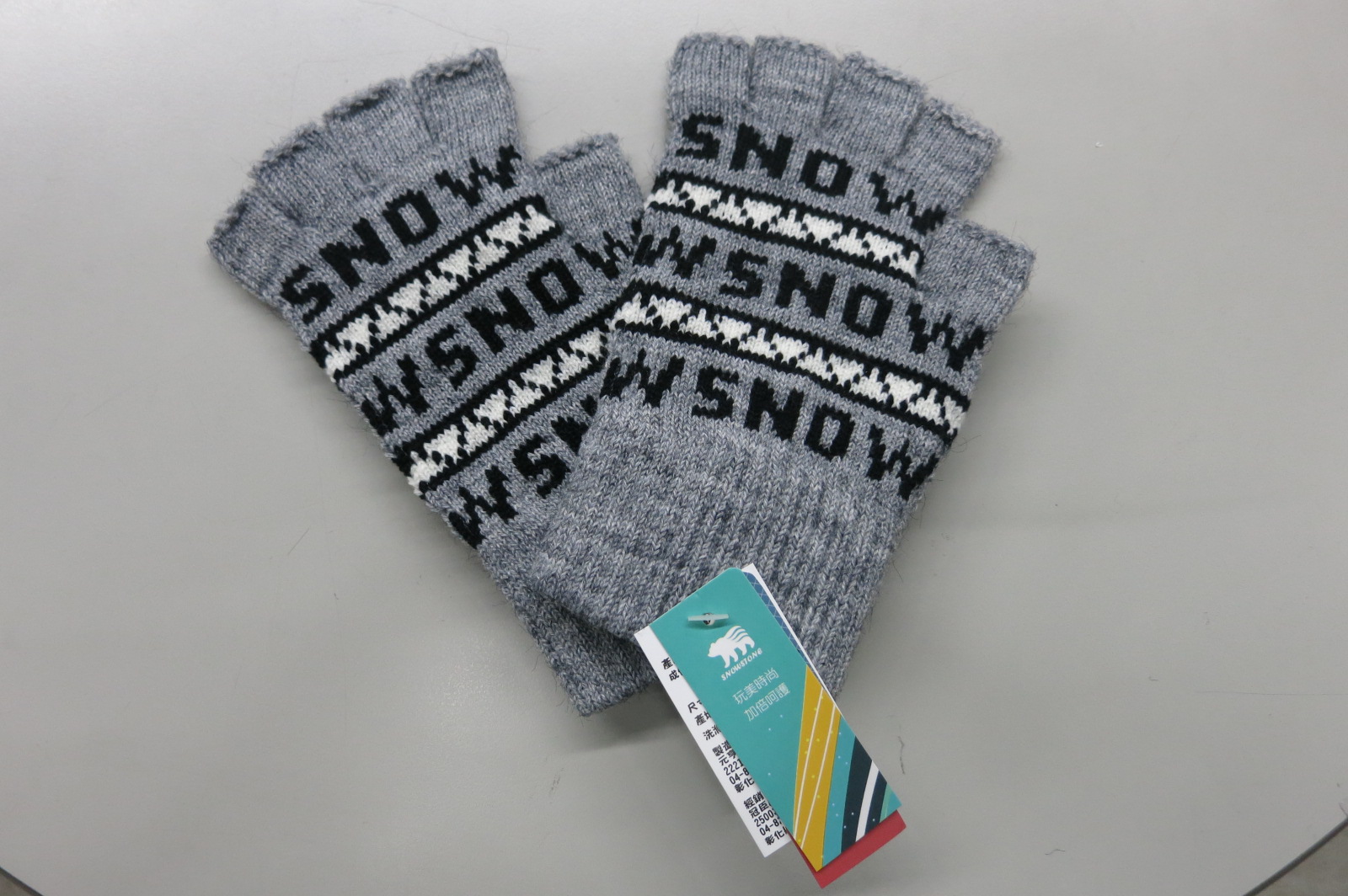 男士SNOW半指手套