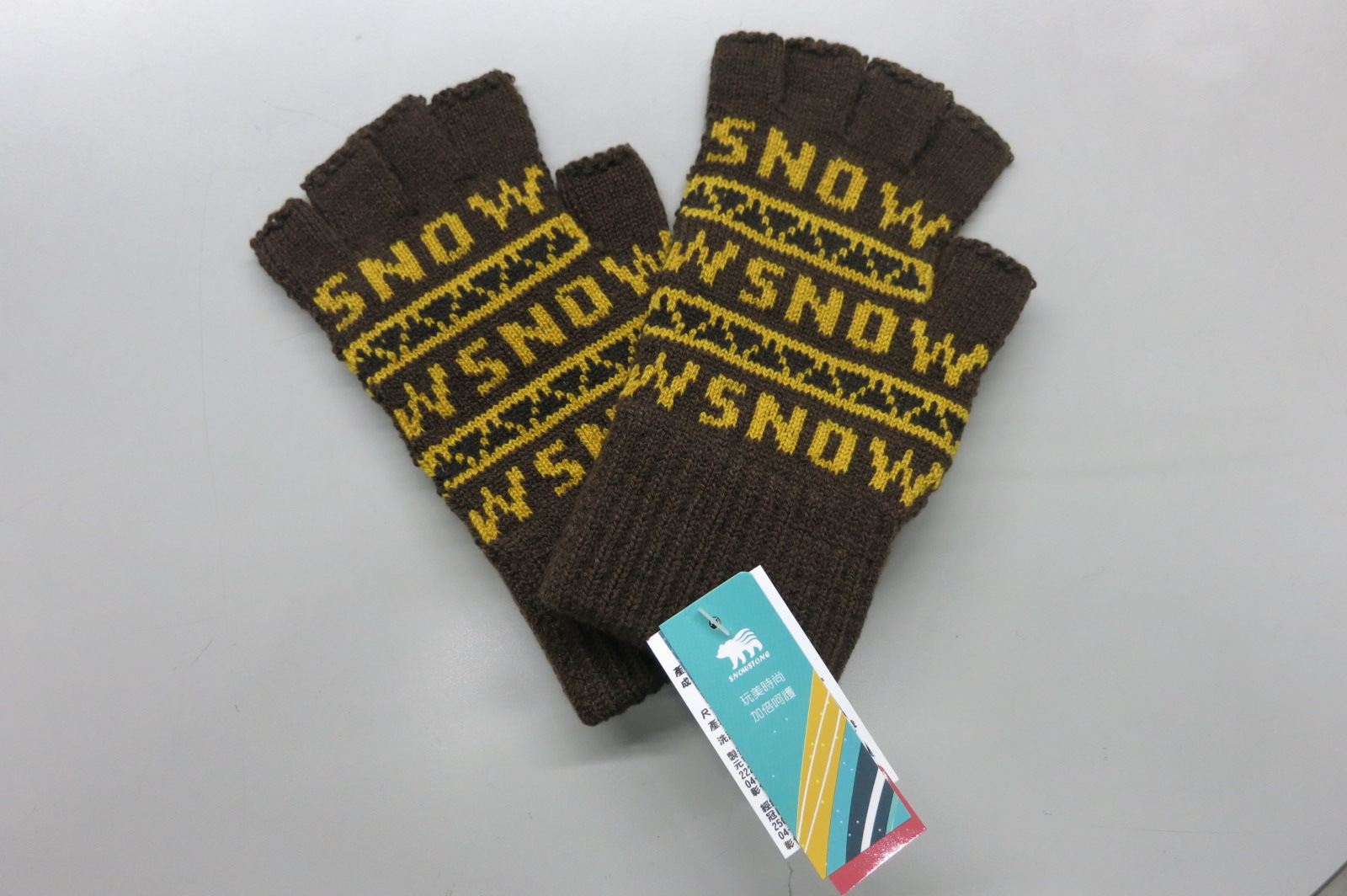 男士SNOW半指手套