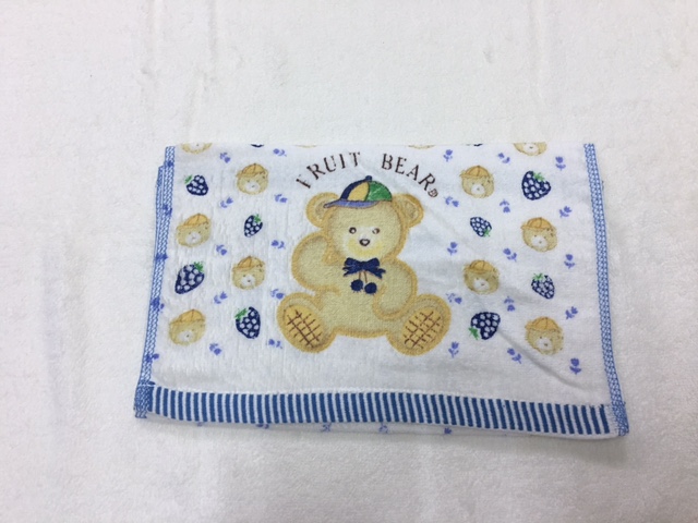 草苺水果熊絨印童巾
