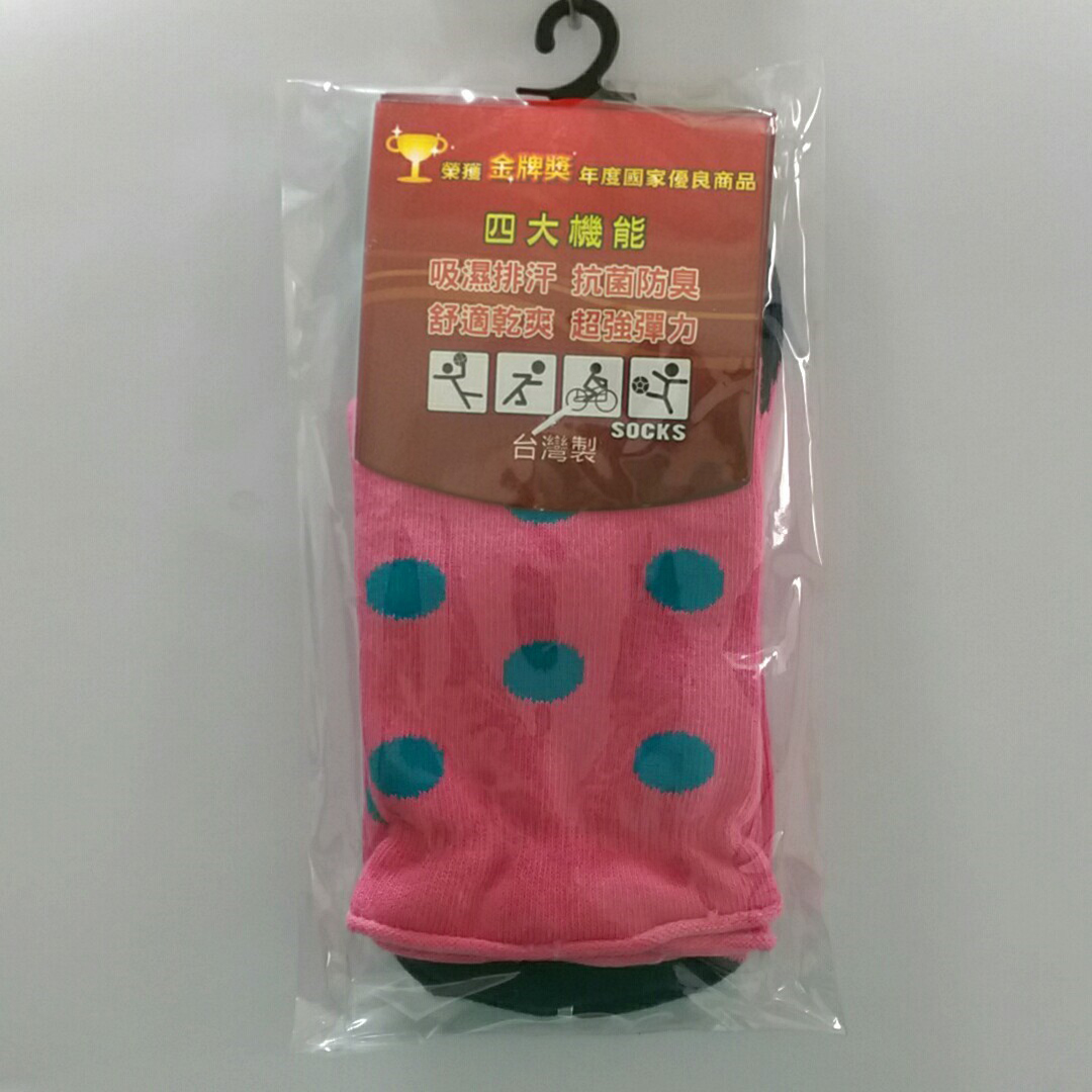 3/4撞色大點襪