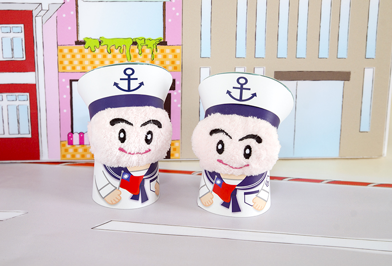 海軍公仔造型毛巾
