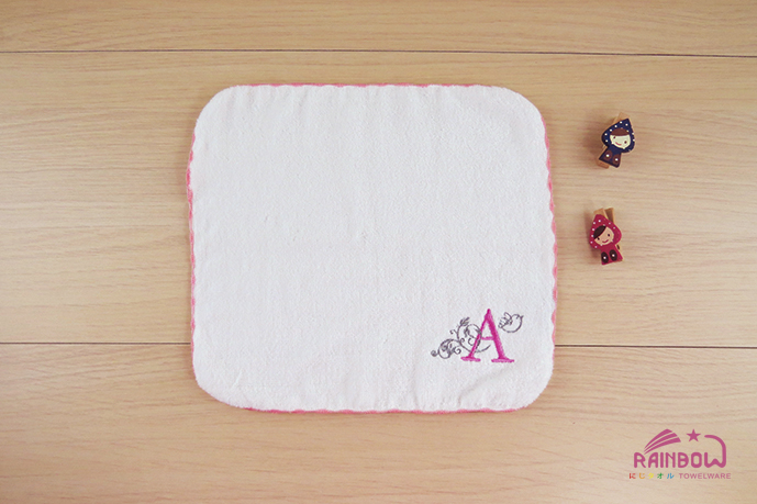 105SF剪絨刺繡方巾A小鳥