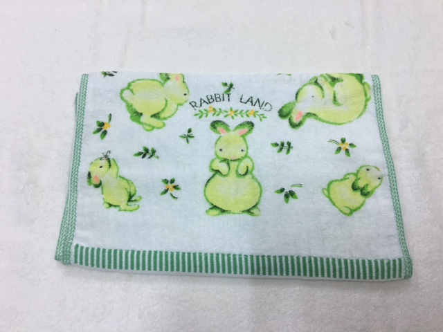 可愛小白兔印花童巾