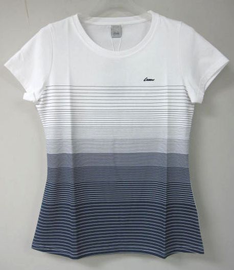 La new 女冰肤條紋T-shirt-丈青