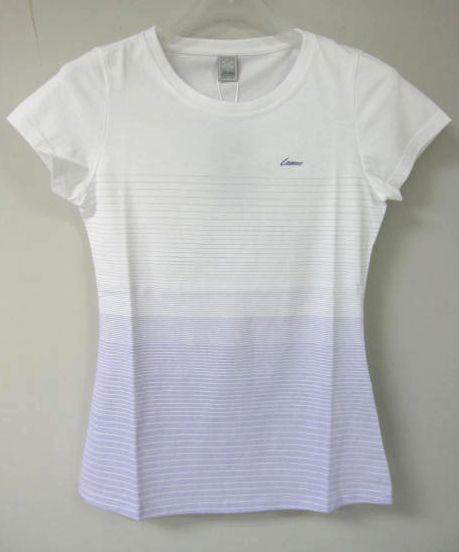 La new 女冰肤條紋T-shirt-紫