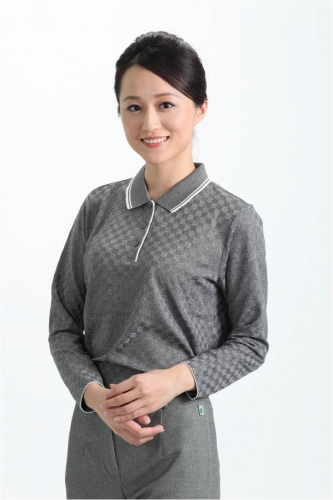 男/女長袖環保衫-灰織格紋9H32CB