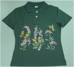 女COTTONWALKER酷乾棉燙畫POLO