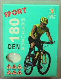 180D腳踏車VS登山專用半統襪-白