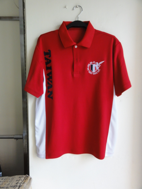 男款短POLO+紅