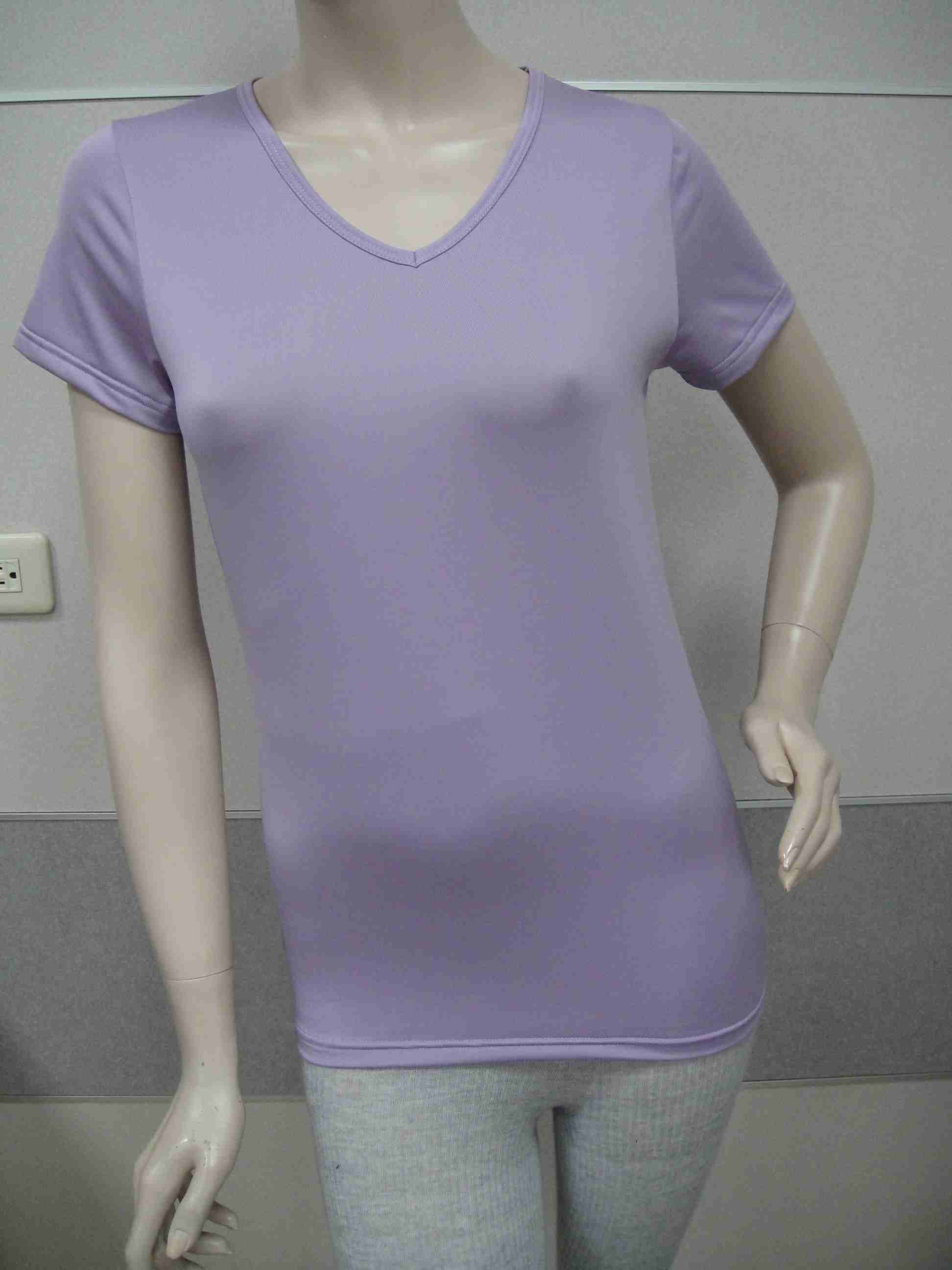 女生抗UV速乾V領短袖衫