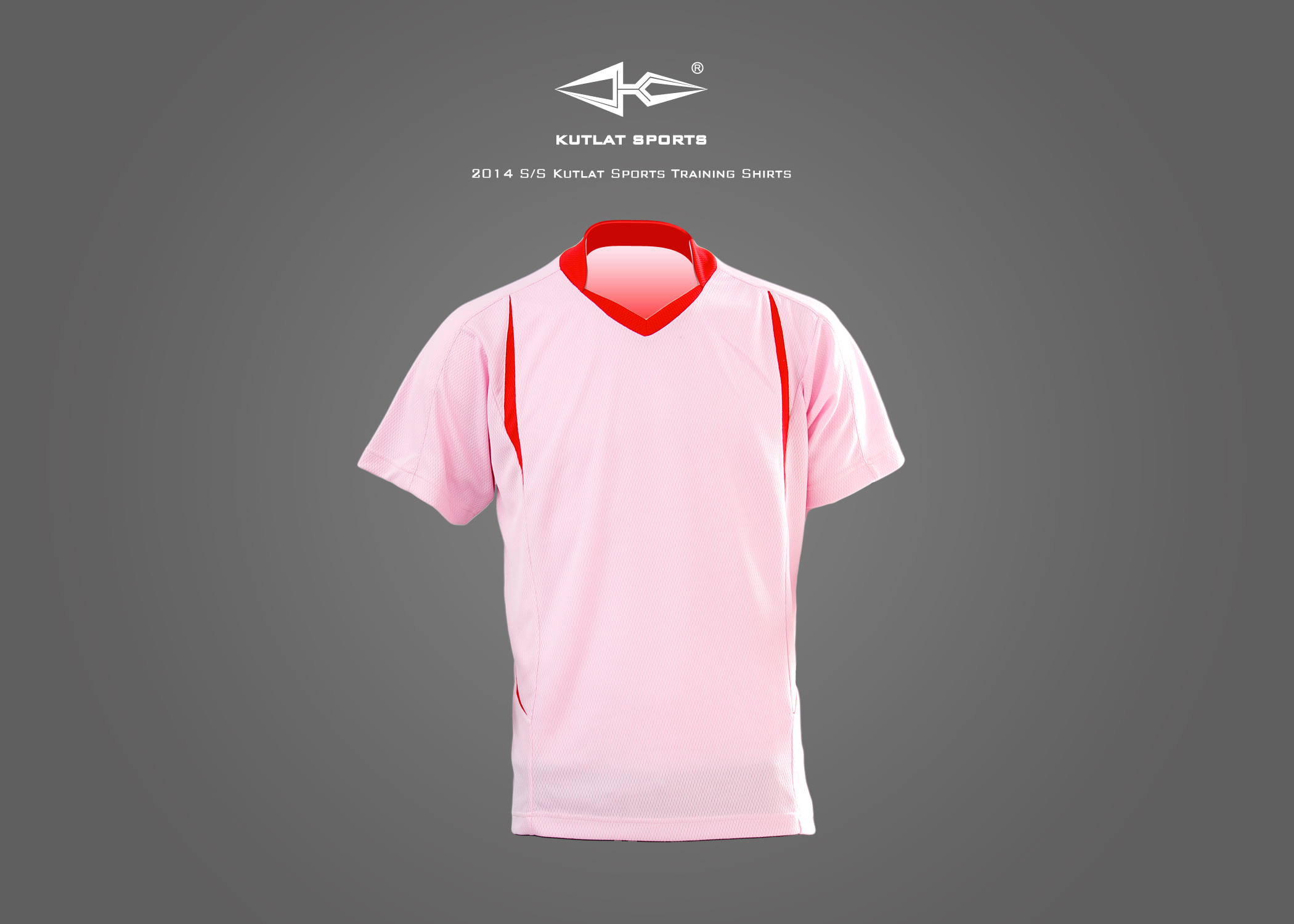 運動排汗T-shirt-粉紅/紅
