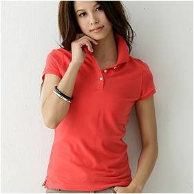 女款素面POLO衫