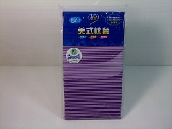 薄枕套 半圓條紋-紫