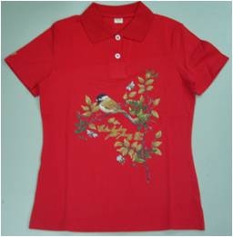 女COTTONWALKER酷乾棉燙畫POLO