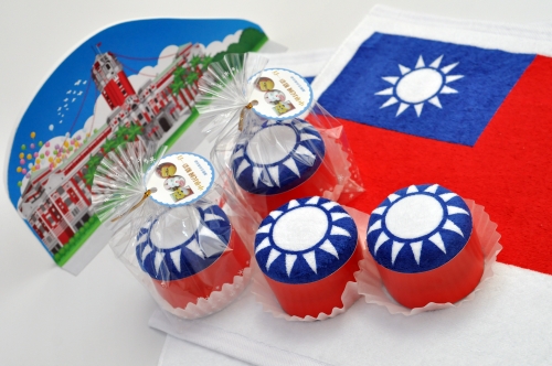 國旗蛋糕毛巾