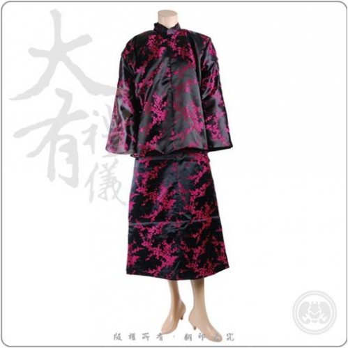 梅竹菊衣裙-黑