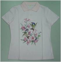 女COTTONWALKER酷乾棉燙畫POLO