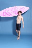 大男萊卡四角加長泳褲