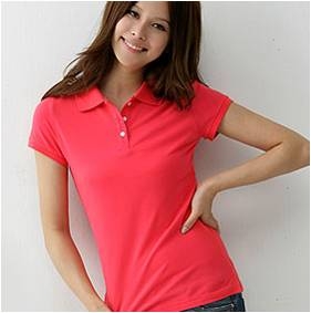 女款素面POLO衫
