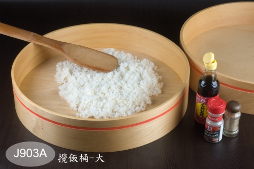 紅線圓形攪飯桶(壽司盤)