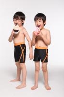 男童泳褲-黑色素面