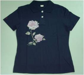 女COTTONWALKER酷乾棉燙畫POLO